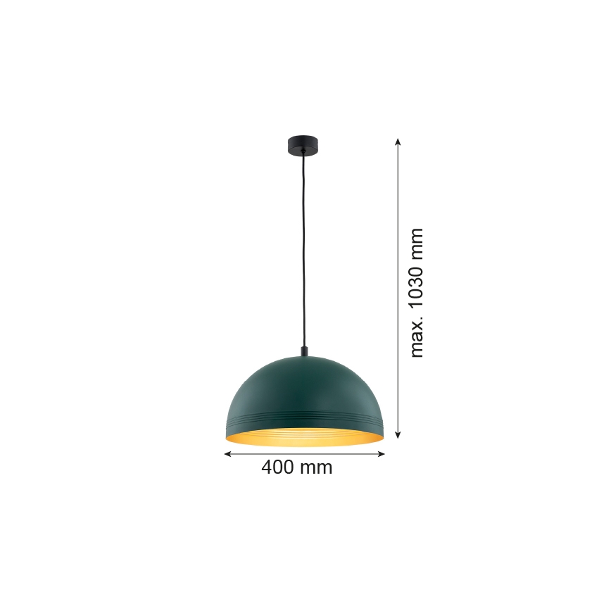 Argon 8243 - Żyrandol na lince BONITA 1xE27/15W/230V zielony