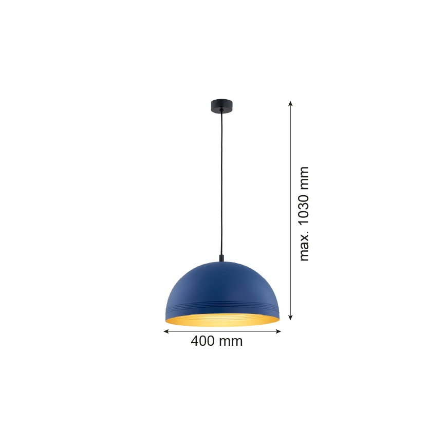 Argon 8244 - Żyrandol na lince BONITA 1xE27/15W/230V niebieski