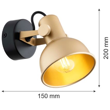 Argon 8248 - Oświetlenie punktowe LENORA 1xE14/7W/230V złoty/czarne