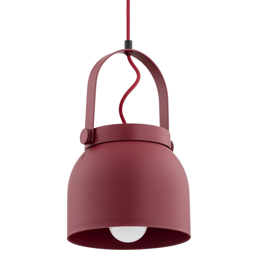 Argon 8282 - Żyrandol na lince LOGAN 1xE27/15W/230V śr. 20 cm czerwony
