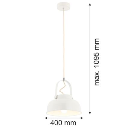 Argon 8284 - Żyrandol na lince DAKOTA 1xE27/15W/230V białe