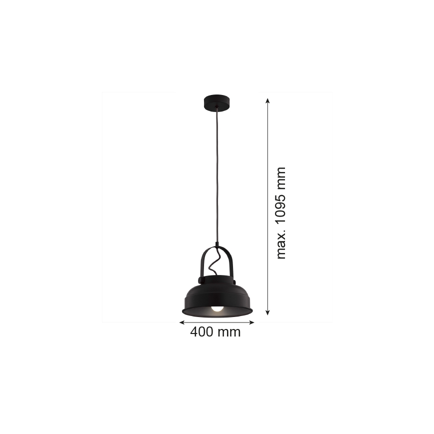 Argon 8285 - Żyrandol na lince DAKOTA 1xE27/15W/230V czarne