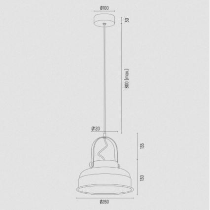 Argon 8285 - Żyrandol na lince DAKOTA 1xE27/15W/230V czarne