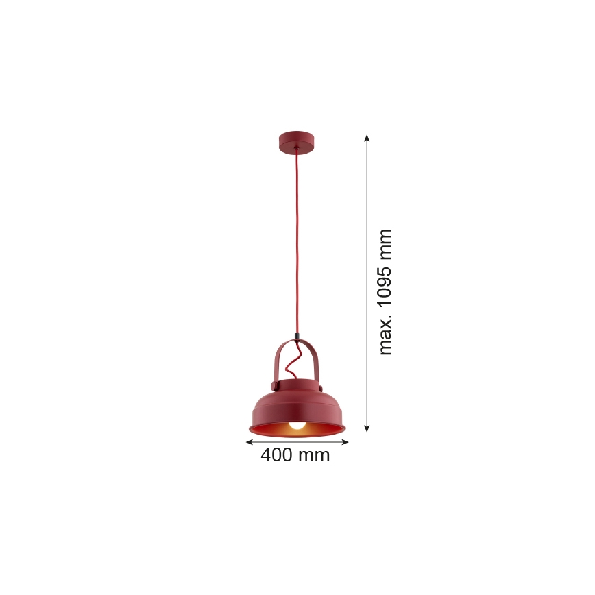 Argon 8286 - Żyrandol na lince DAKOTA 1xE27/15W/230V czerwony