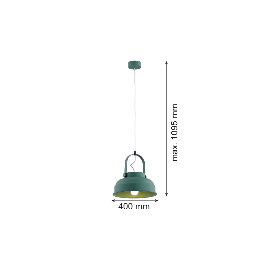 Argon 8287 - Żyrandol na lince DAKOTA 1xE27/15W/230V zielony