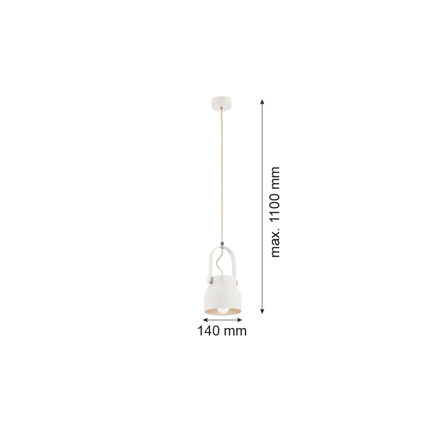 Argon 8290 - Żyrandol na lince LOGAN 1xE27/15W/230V śr. 14 cm białe