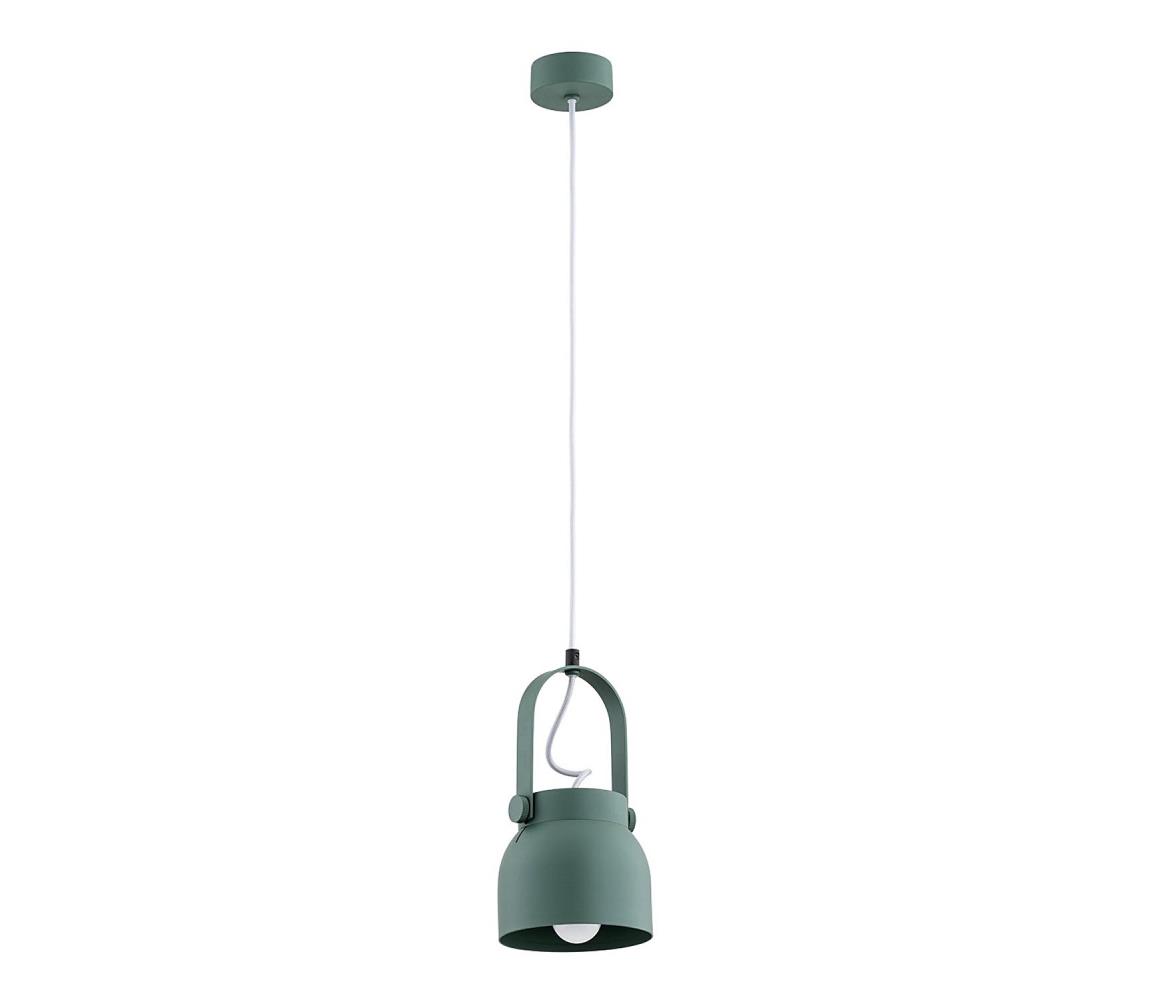 Argon 8293 - Żyrandol na lince LOGAN 1xE27/15W/230V śr. 14 cm zielony