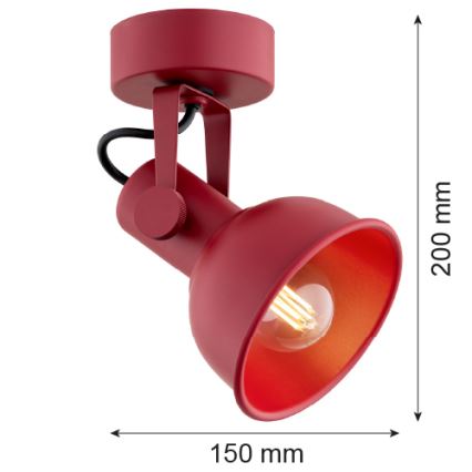 Argon 8298 - Oświetlenie punktowe LENORA 1xE14/7W/230V czerwony