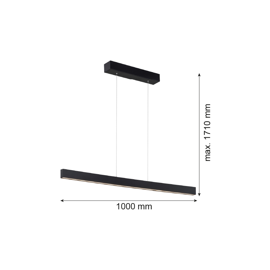 Argon 8303 - LED Żyrandol na lince BALANS LED/35W/230V 3000K czarne