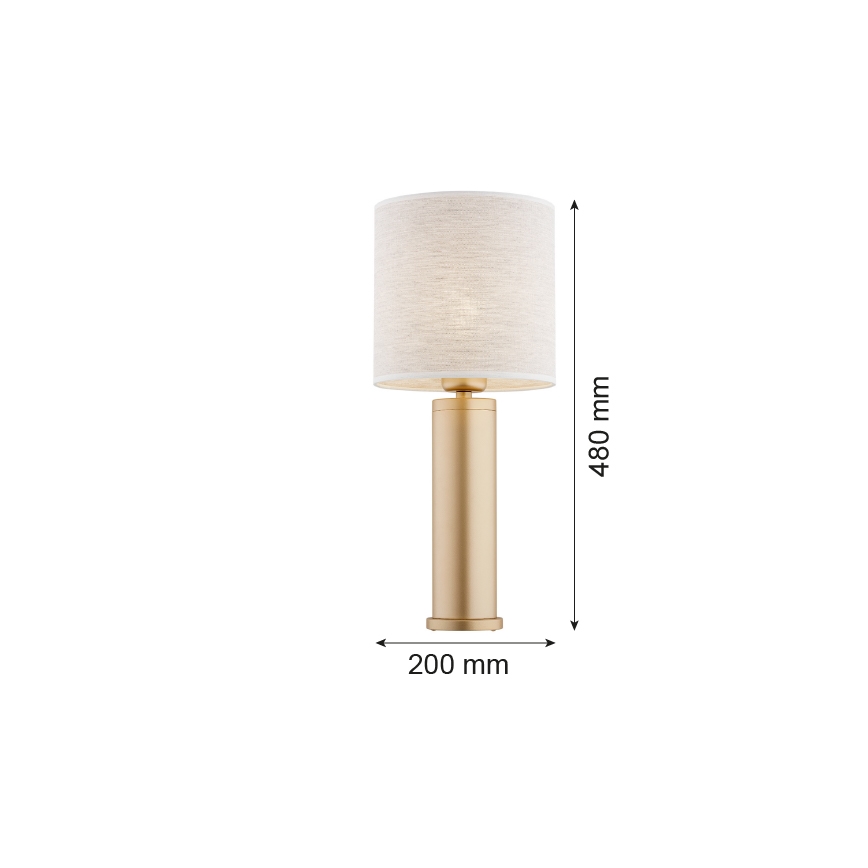 Argon 8315 - Lampa stołowa RIVA 1xE27/15W/230V 48 cm złoty