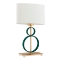 Argon 8317 - Lampa stołowa PERSEO 1xE27/15W/230V 42 cm kremowa/zielona