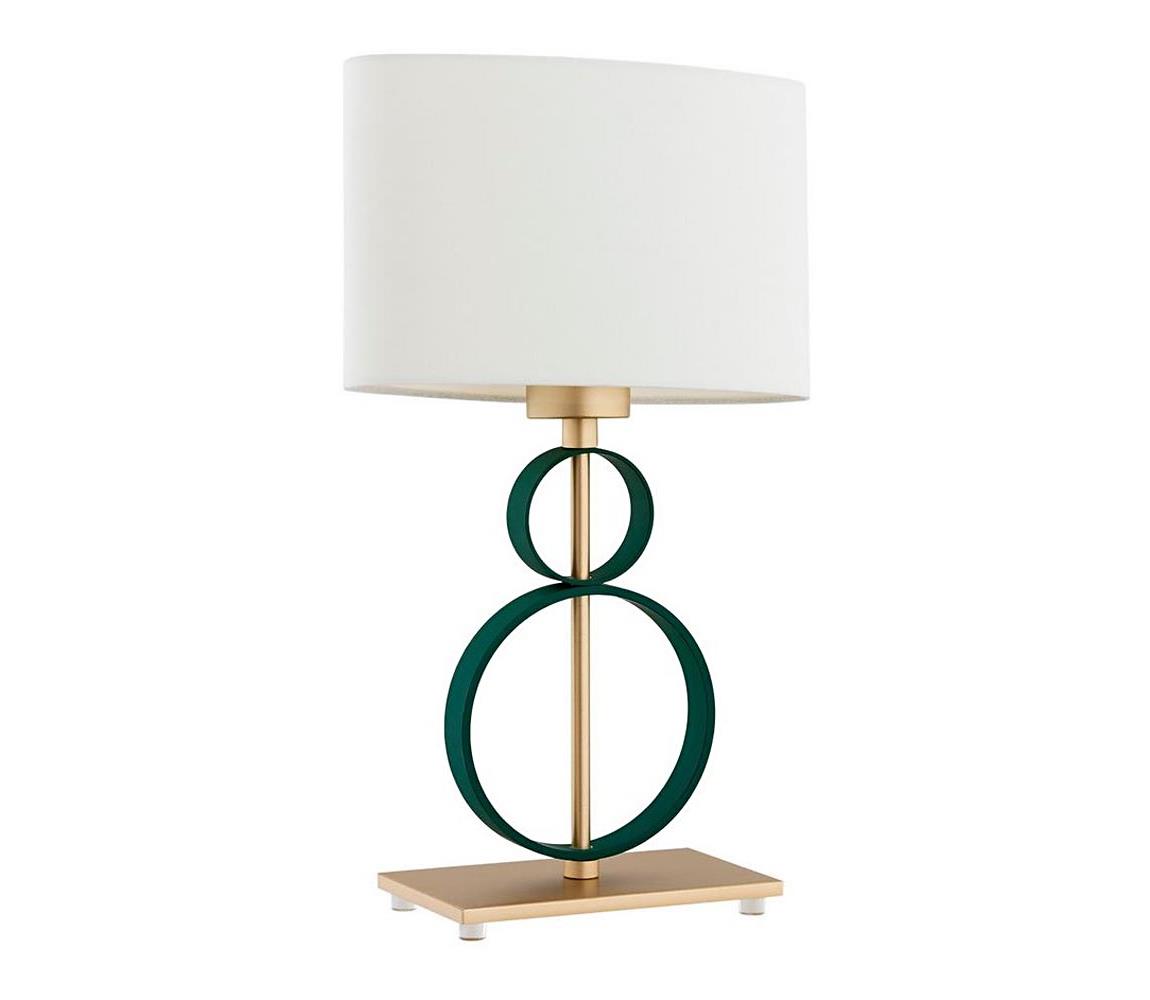 Argon 8317 - Lampa stołowa PERSEO 1xE27/15W/230V 42 cm kremowy/zielony