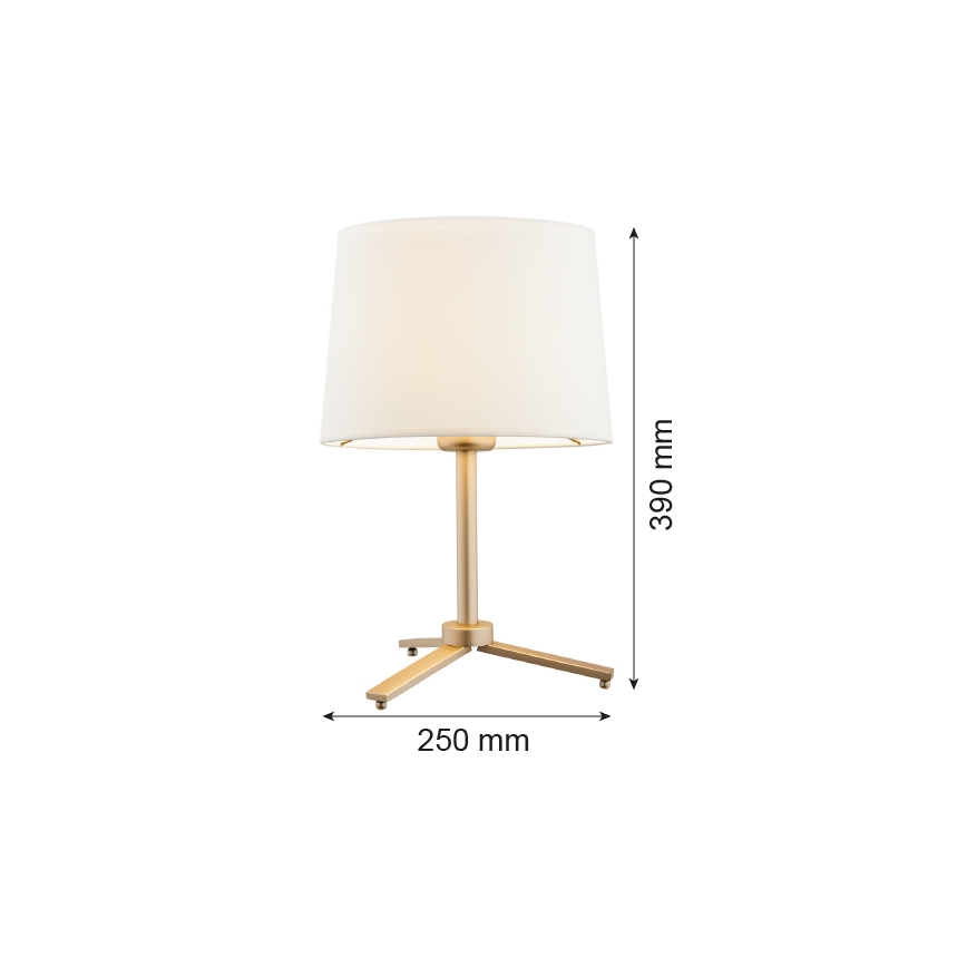 Argon 8318 - Lampa stołowa CAVALINO 1xE27/15W/230V 39 cm kremowy/złoty