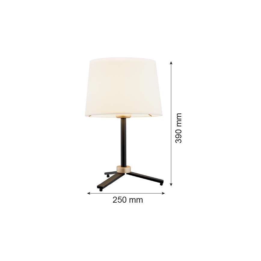 Argon 8319 - Lampa stołowa CAVALINO 1xE27/15W/230V 39 cm kremowy/czarne