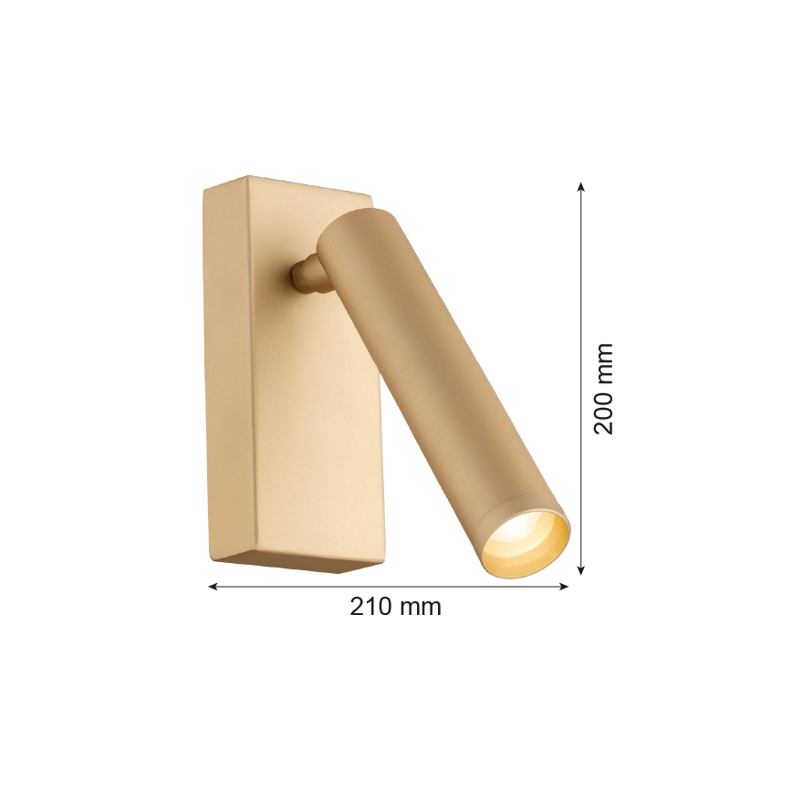 Argon 8326 - LED Kinkiet punktowy RIO LED/4,2W/230V 3000K złoty