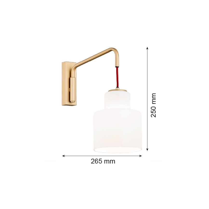 Argon 8372 - Kinkiet DIUNA 1xE27/15W/230V złoty/czerwony
