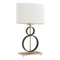 Argon 8373 - Lampa stołowa PERSEO 1xE27/15W/230V 42 cm kremowa/czarna