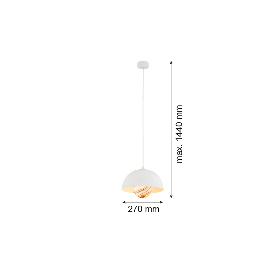 Argon 8443 - Żyrandol na lince PIAVA 1xE14/7W/230V alabastrowy biały