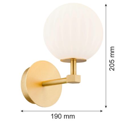 Argon 8502 - Kinkiet PALOMA 1xE14/7W/230V złoty/biały