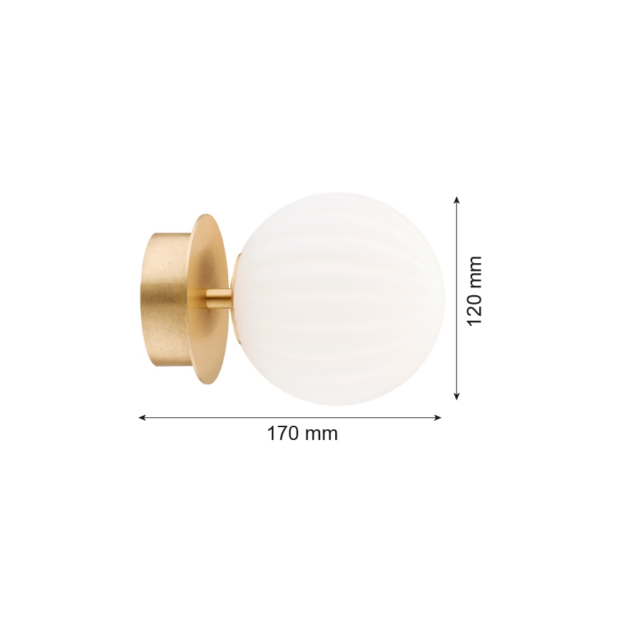 Argon 8504 - Kinkiet PALOMA 1xE14/7W/230V złoty/białe