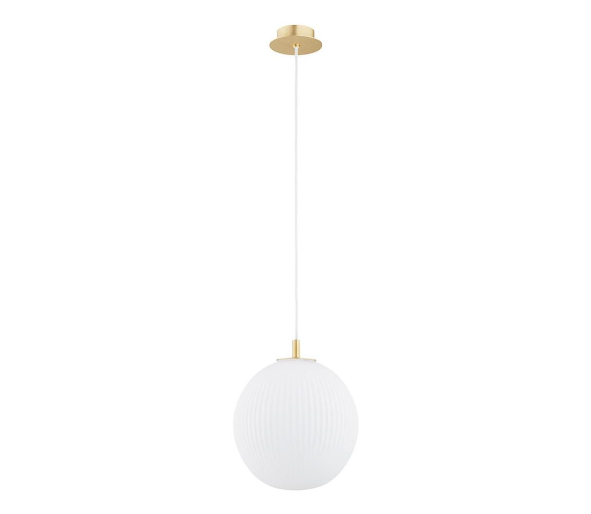Argon 8507 - Żyrandol na lince PALOMA 1xE27/15W/230V śr. 25 cm złoty/biały