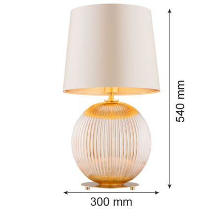 Argon 8535 - Lampa stołowa HAMILTON 1xE27/15W/230V 54 cm kremowa/beżowa
