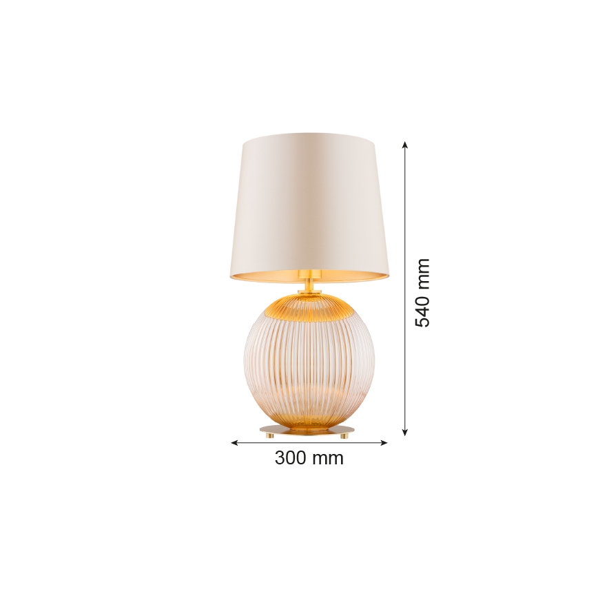 Argon 8535 - Lampa stołowa HAMILTON 1xE27/15W/230V 54 cm kremowa/beżowa