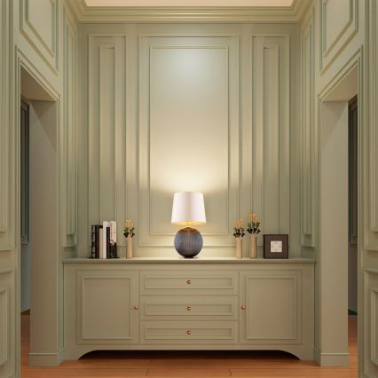 Argon 8538 - Lampa stołowa HAMILTON 1xE27/15W/230V 54 cm kremowa/czarna