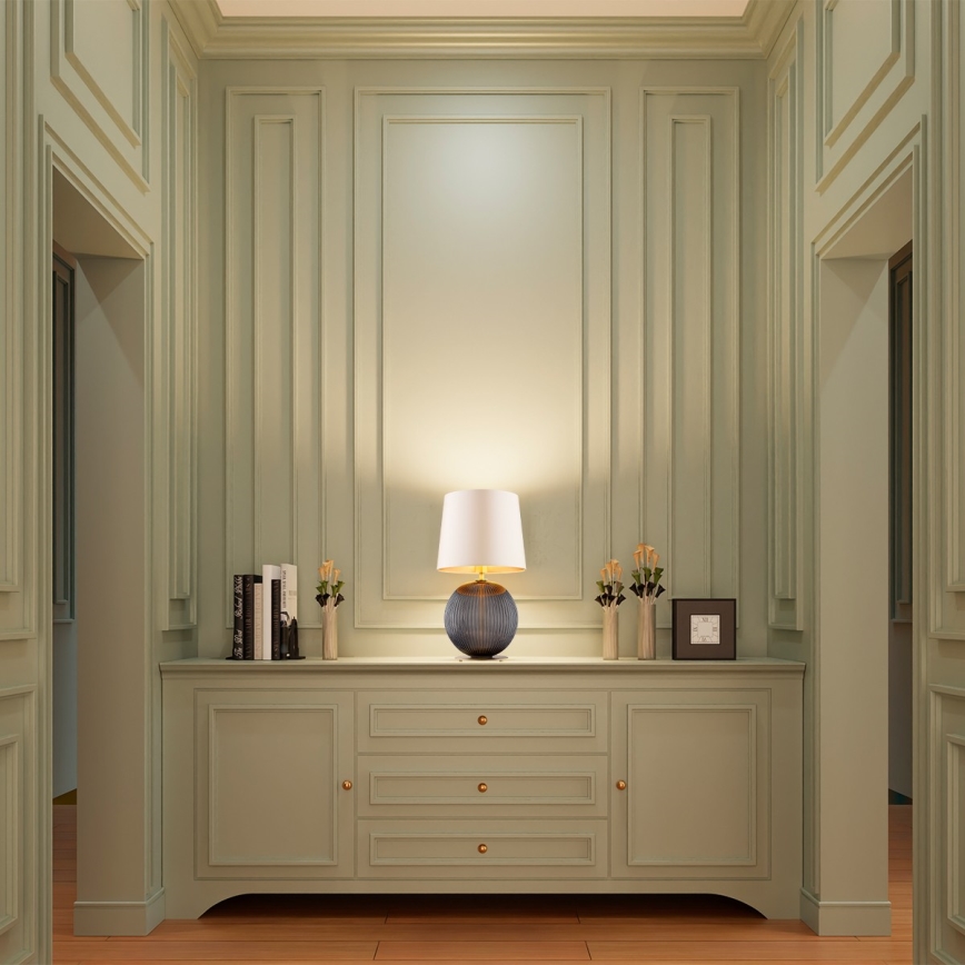 Argon 8538 - Lampa stołowa HAMILTON 1xE27/15W/230V 54 cm kremowa/czarna
