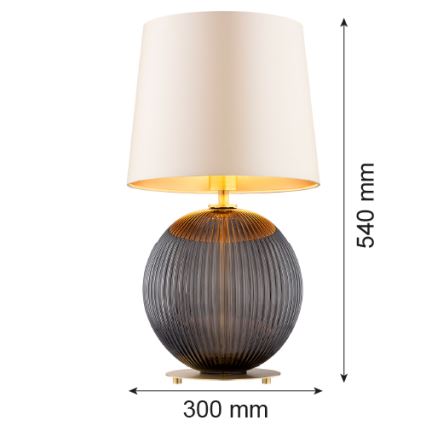Argon 8538 - Lampa stołowa HAMILTON 1xE27/15W/230V 54 cm kremowa/czarna