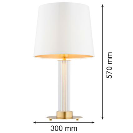 Argon 8540 - Lampa stołowa HAMPTON 1xE27/15W/230V 57 cm biała