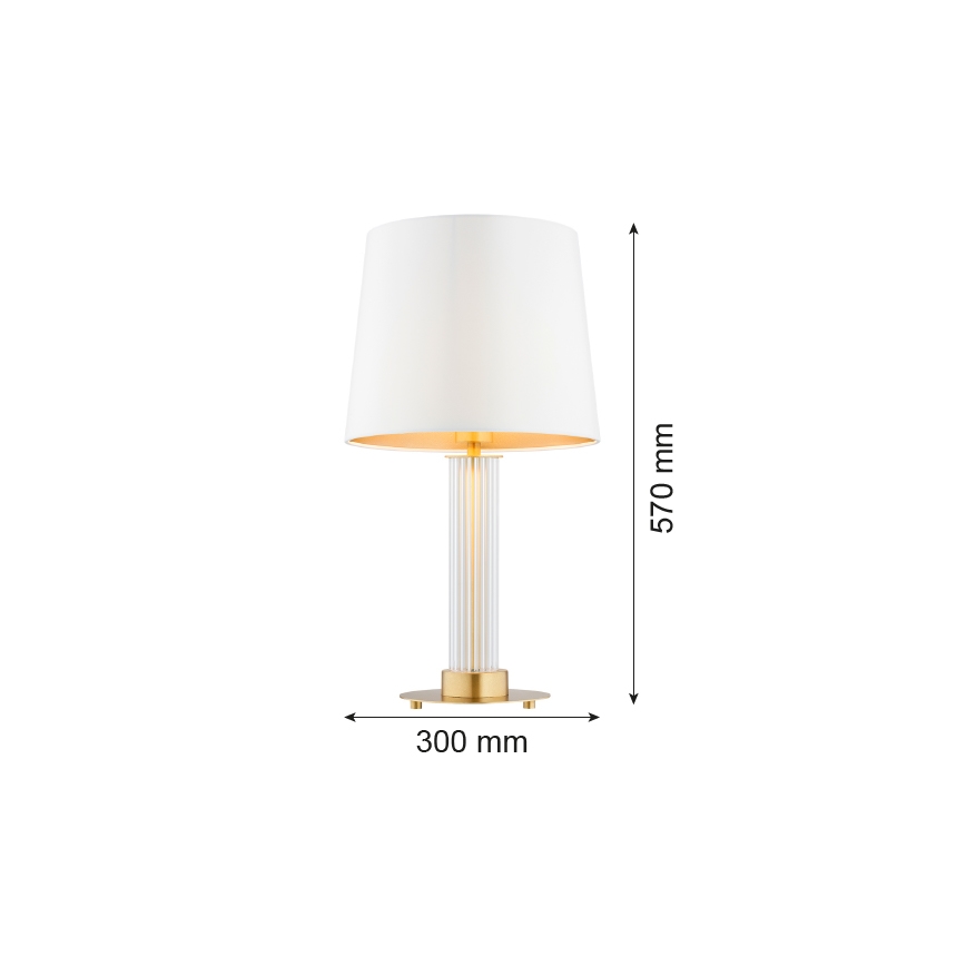 Argon 8540 - Lampa stołowa HAMPTON 1xE27/15W/230V 57 cm biała