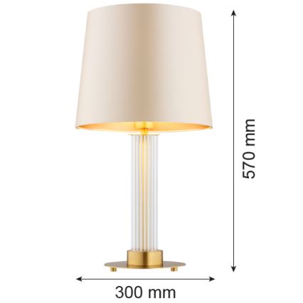 Argon 8541 - Lampa stołowa HAMPTON 1xE27/15W/230V 57 cm beżowa