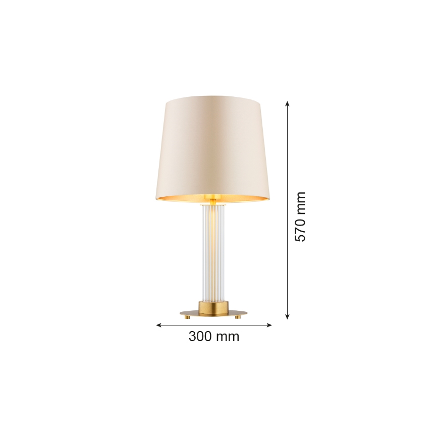 Argon 8541 - Lampa stołowa HAMPTON 1xE27/15W/230V 57 cm beżowa