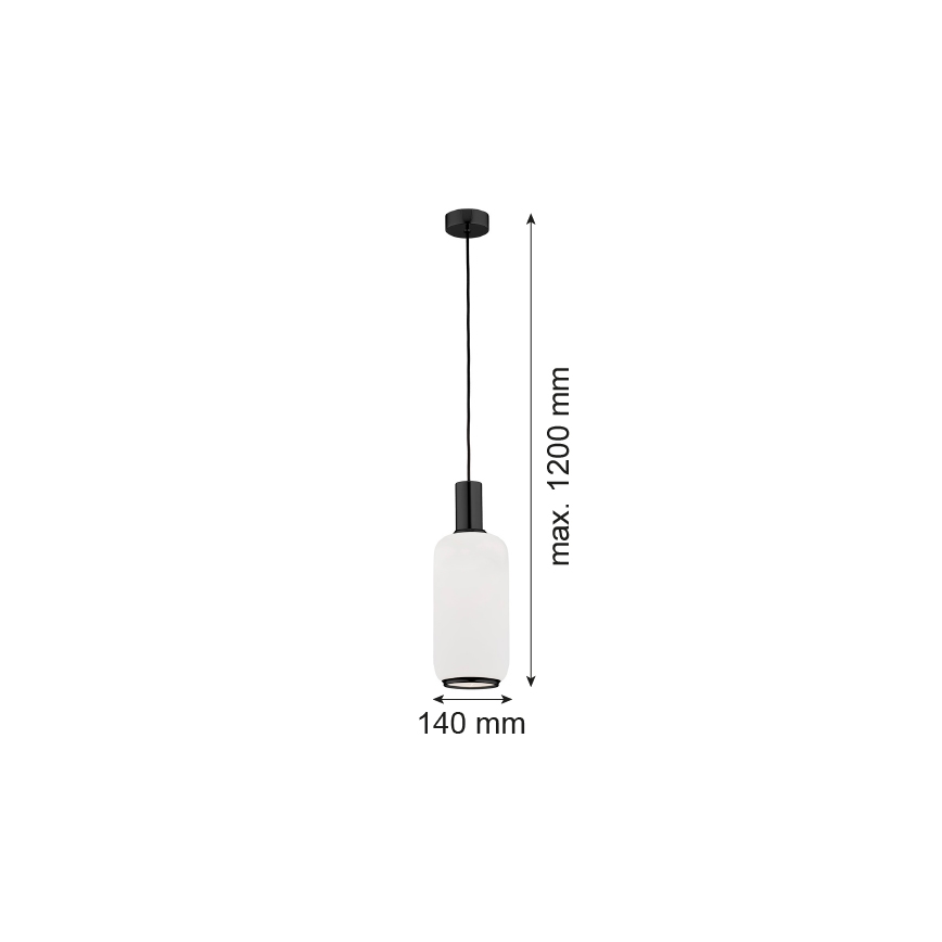 Argon 8563 - Żyrandol na lince SAGUNTO PLUS 1xE27/15W/230V śr. 14 cm czarny