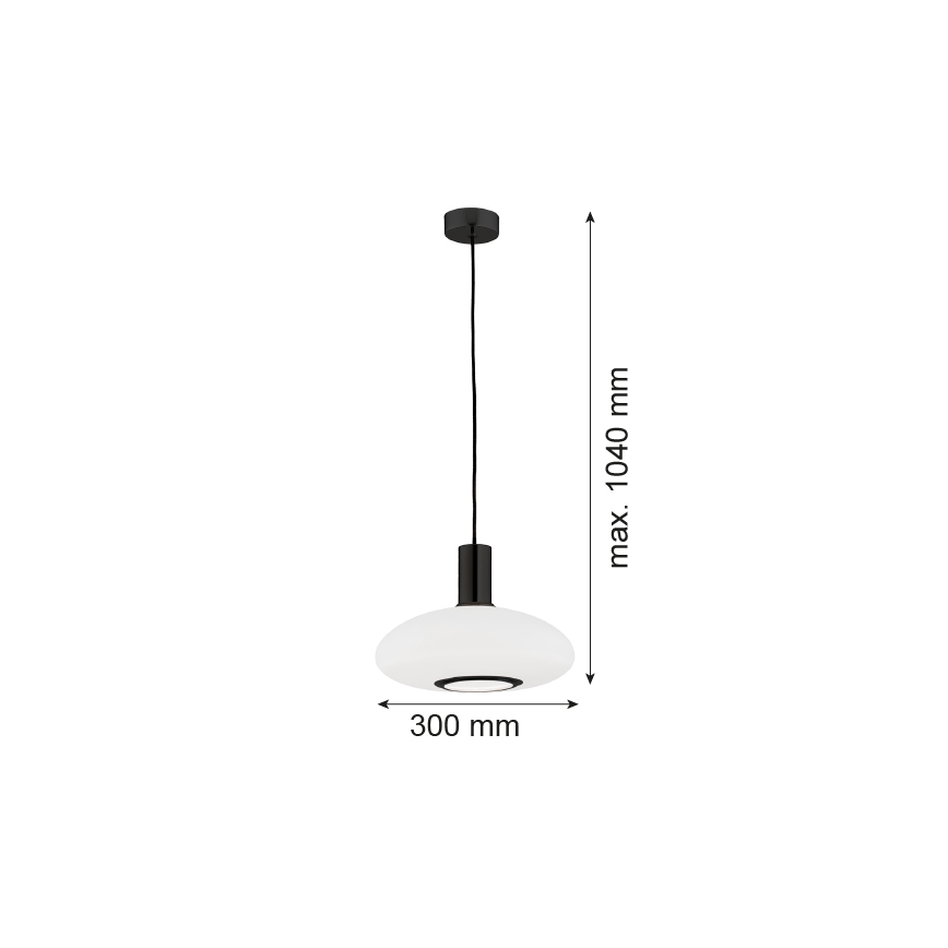 Argon 8565 - Żyrandol na lince SAGUNTO PLUS 1xE27/15W/230V śr. 30 cm czarne