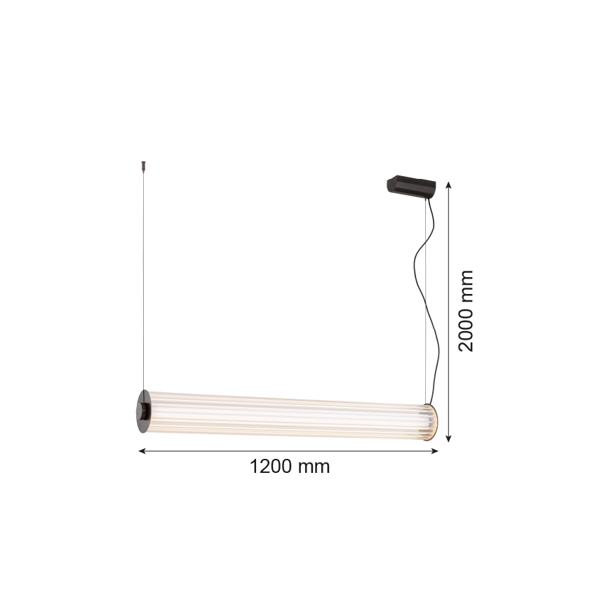 Argon 8625 - LED Żyrandol na lince HAMPTON LED/90W/230V 3000K 120 cm czarny