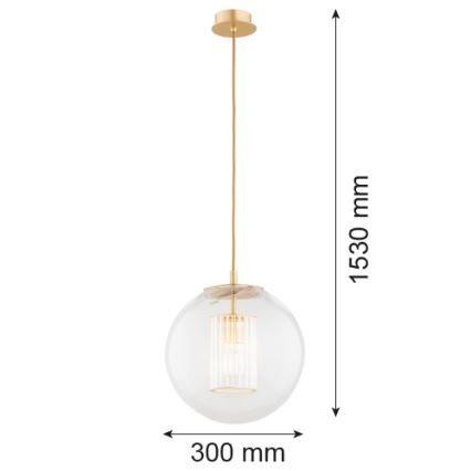 Argon 8626 - Żyrandol na lince HAMPTON 1xE27/15W/230V