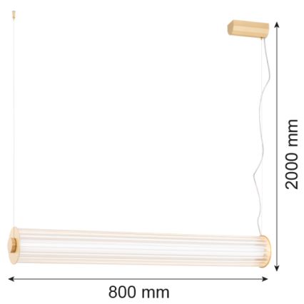 Argon 8627 - LED Żyrandol na lince HAMPTON LED/60W/230V 3000K 80 cm mosiądz