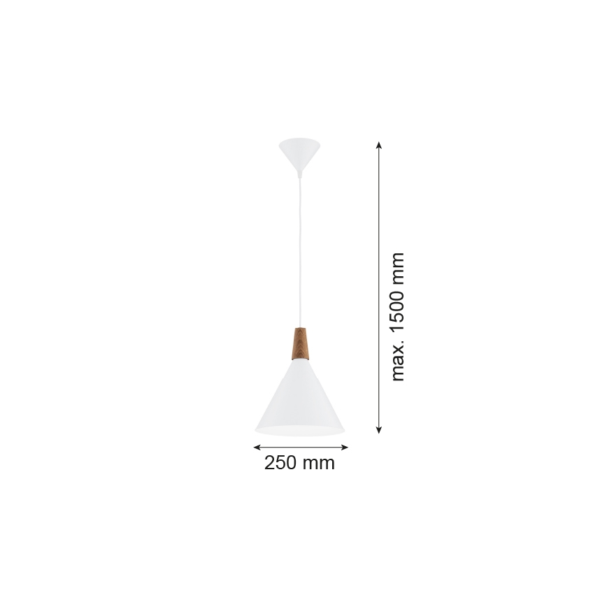 Argon 8630 - Żyrandol na lince KEGEL 1xE27/15W/230V biały