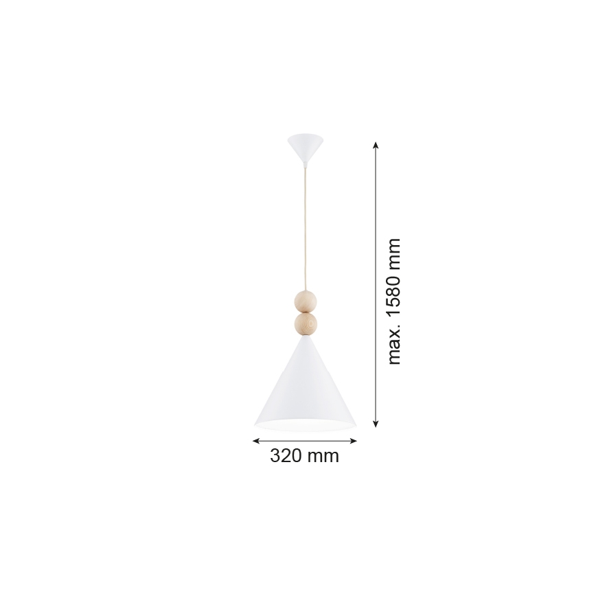 Argon 8632 - Żyrandol na lince KEGEL 1xE27/15W/230V biały