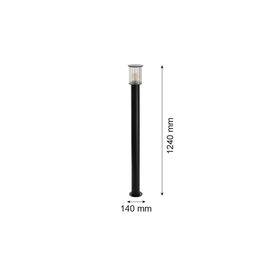 Argon 8750 - Lampa zewnętrzna NORFOLK 1xE27/15W/230V IP44 124cm czarny