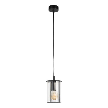 Argon 8751 - Żyrandol zewnętrzny na lince NORFOLK 1xE27/15W/230V IP44 czarny