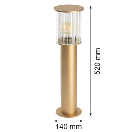 Argon 8753 - Lampa zewnętrzna NORFOLK 1xE27/15W/230V IP44 52cm złoty