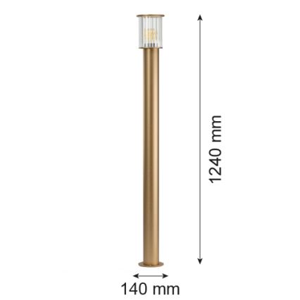 Argon 8754 - Lampa zewnętrzna NORFOLK 1xE27/15W/230V IP44 124cm złoty
