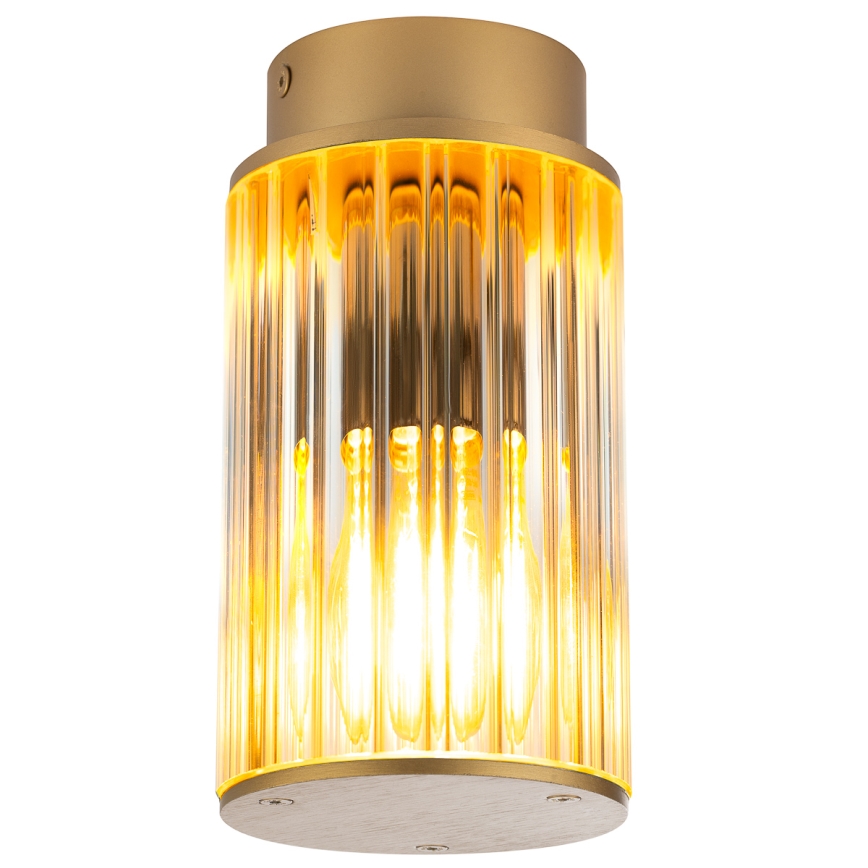 Argon 8774 - Plafon zewnętrzny NORFOLK 1xE27/15W/230V IP44 złoty