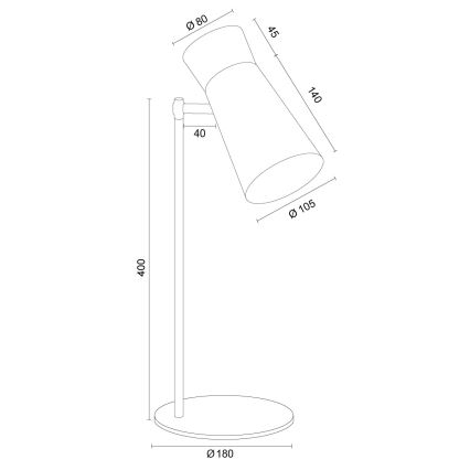 Argon 8875 - Lampa stołowa LORD 1xE14/7W/230V czarna