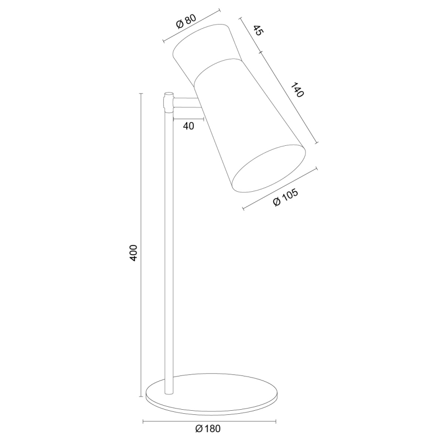 Argon 8875 - Lampa stołowa LORD 1xE14/7W/230V czarna