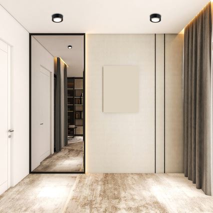 Argon 8905 - Oprawa sufitowa ELORA 1xGX53/7W/230V śr. 11 cm czarna