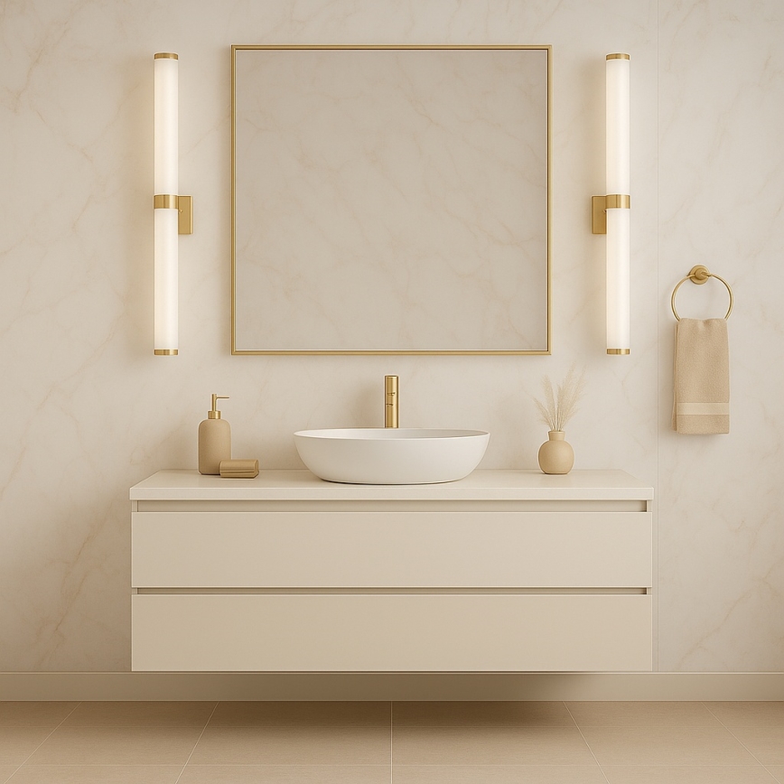 Argon 8926 - Oświetlenie LED do lustra łazienkowego BATUMI LED/24W/230V 3000K IP44 złote